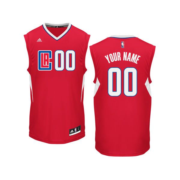 Youth Los Angeles Clippers Adidas Red Custom Road NBA Jersey->customized nba jersey->Custom Jersey